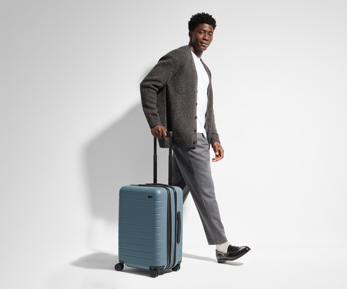 The Bigger Carry-On Flex in Salt White (Gloss)