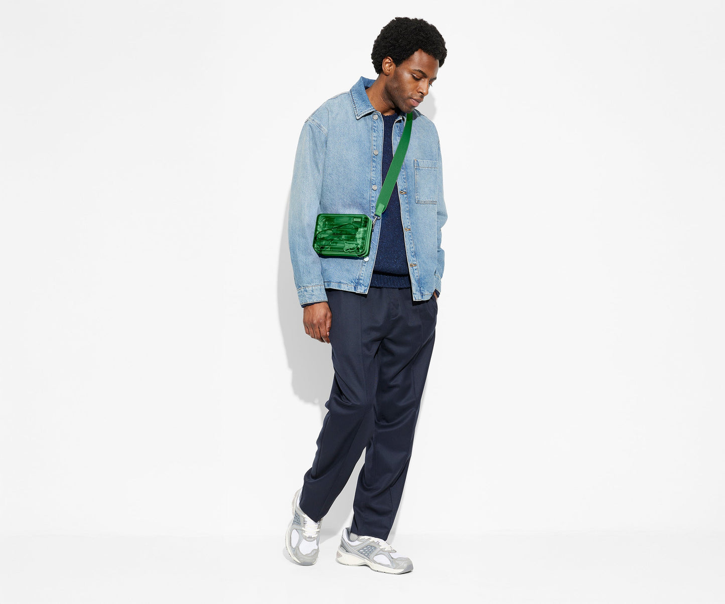 The Mini Crossbody in Translucent Green
